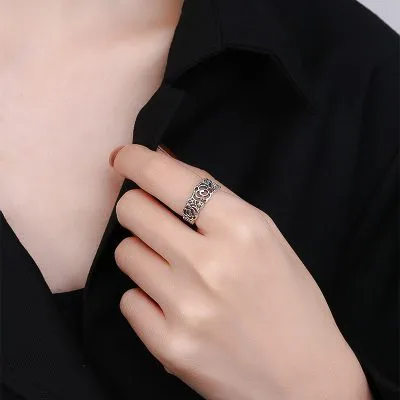 Nhẫn Bạc Nữ Hình Bông Hoa Hồng Rose LILI 322526 4