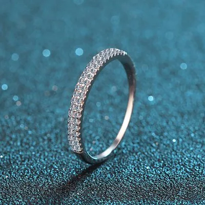 Nhẫn Bạc Nữ Mạ Bạch Kim đính đá Moissanite LILI 161384 2