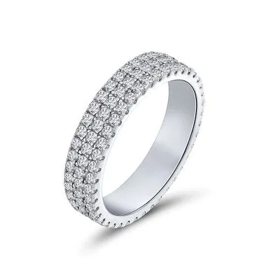 Nhẫn Bạc Nữ Tròn đính đá Carbon Tổng Hợp Jezebel LILI 427475 4