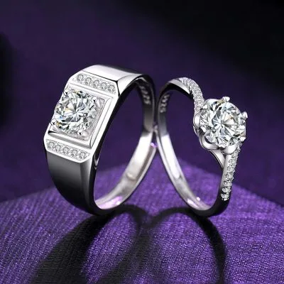Nhẫn Cặp đôi Bạc đính Kim Cương Moissanite Lucasta LILI 468826 1