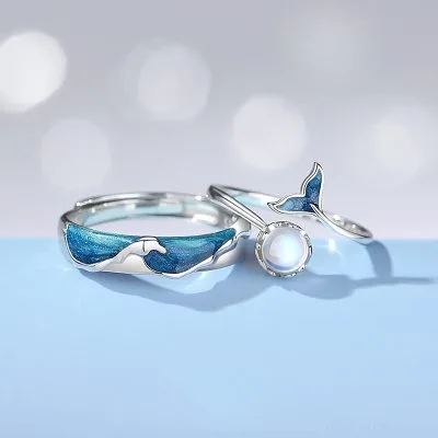 Nhẫn đôi Bạc Cặp đôi đính đá CZ Love Sea LILI 483846 1