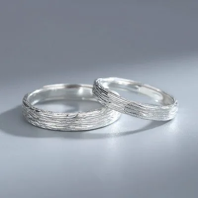 Nhẫn đôi Bạc Trơn Cách điệu Hypatia LILI 886178 1