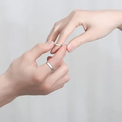 Nhẫn đôi Bạc Trơn Nhẵn Ethelbert LILI 513313 26