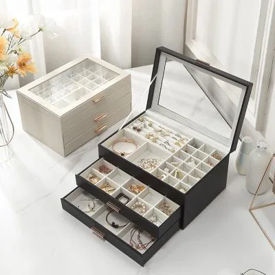 Tủ Hộp đựng đồ Trang Sức Nam Nữ Trang Dạng Khay Cao Cấp LILI 323235 1