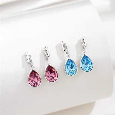 Bông Tai Bạc Nữ đính đá CZ Hình Giọi Nước Calliope LILI 647385 1