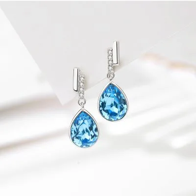 Bông Tai Bạc Nữ đính đá CZ Hình Giọi Nước Calliope LILI 647385 5