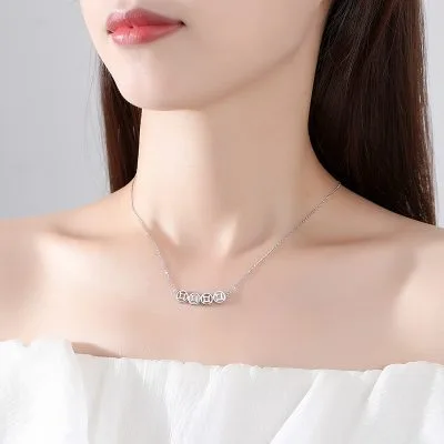 Dây Chuyền Bạc Nữ đính đá CZ Hình Kim Tiền May Mắn LILI 255155 6