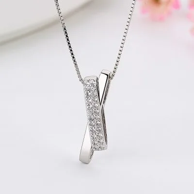 Dây Chuyền Bạc Nữ đính đá CZ Hình Trái Tim Cách điệu Nolan LILI 255281 5