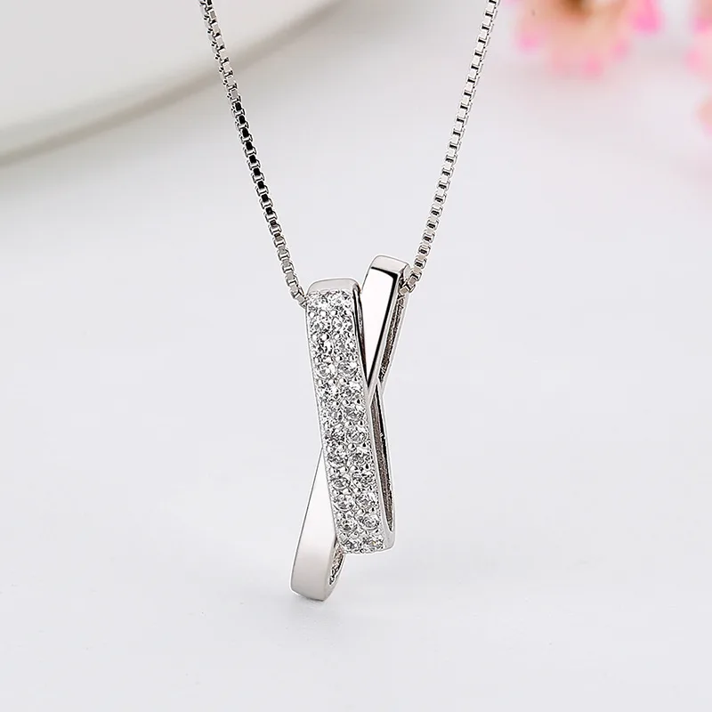 Dây Chuyền Bạc Nữ đính đá CZ Hình Trái Tim Cách điệu Nolan LILI 255281 5