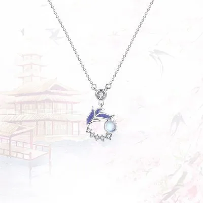 Dây Chuyền Bạc Nữ đính Pha Lê Aurora Hình Cá Tiên Louisa LILI 327486 6