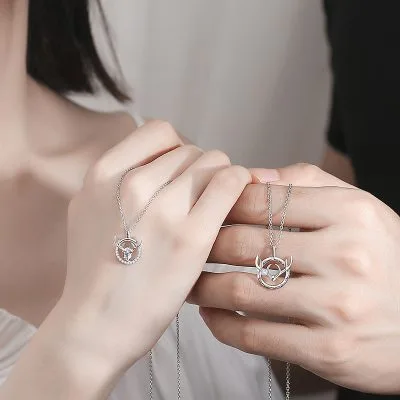 Dây Chuyền đôi Bạc đính đá CZ Hình Gạc Hươu Tình Yêu Vĩnh Cửu LILI 873519 3