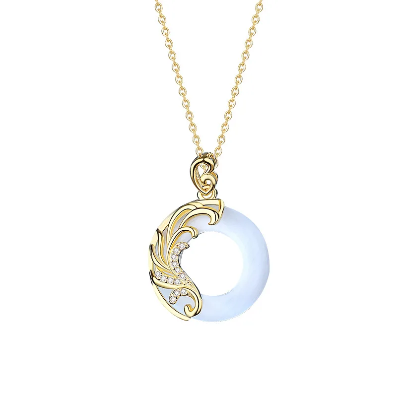 Dây Chuyền đôi Bạc đính đá Opal Obsidian Thiên Thần ác Quỷ LILI 979263 4