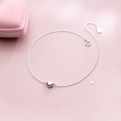 Lắc Chân Bạc Nữ Dạng Chuỗi Mảnh Hình Trái Tim Kitten LILI 442423 4