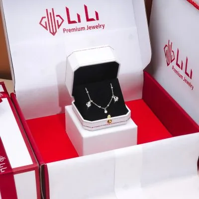 Lắc Chân Bạc Nữ đính đá CZ Hình Cỏ 4 Lá Mildred LILI 763298 11