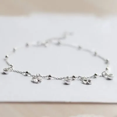 Lắc Chân Bạc Nữ đính đá CZ Hình Cỏ 4 Lá Mildred LILI 763298 3