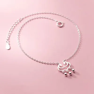 Lắc Chân Bạc Nữ Hình Khóa Trường Mệnh Kaylin LILI 767797 3