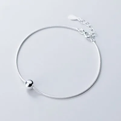 Lắc Tay Bạc Nữ Chuỗi Xương Rắn Hạt Tròn Felicity LILI 4873553