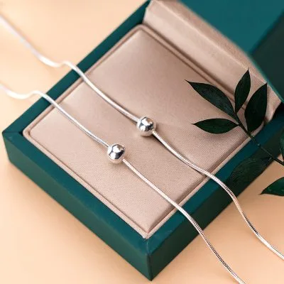 Lắc Tay Bạc Nữ Chuỗi Xương Rắn Hạt Tròn Felicity LILI 487355 5