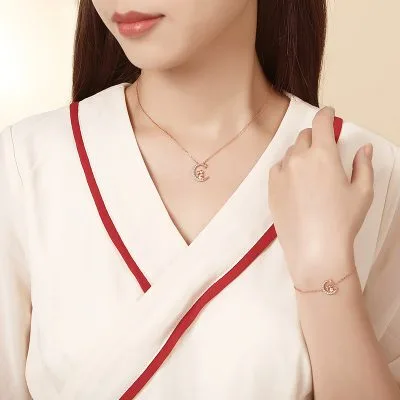 Lắc Tay Bạc Nữ đính đá CZ Hình 12 Con Giáp Esperanza LILI 498739 9