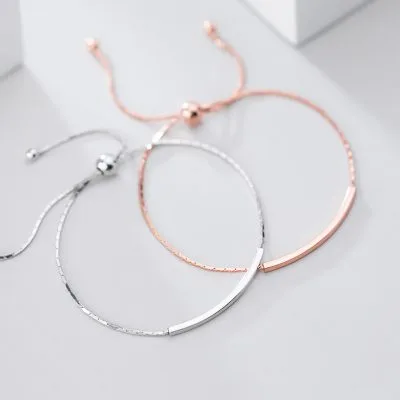 Lắc Tay Bạc Nữ Trơn Dạng Rút Dreamboat LILI 887176 1