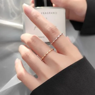 Nhẫn Bạc Nữ Dạng Mảnh đính đá CZ Asher LILI 649574 1