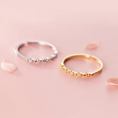 Nhẫn Bạc Nữ Dạng Mảnh đính đá CZ Asher LILI 649574 4