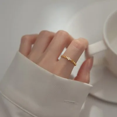 Nhẫn Bạc Nữ Dạng Mảnh đính đá CZ Edward LILI 776264 2