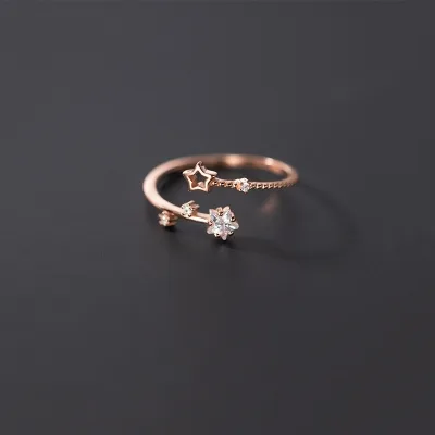 Nhẫn Bạc Nữ Dạng Mảnh Nhỏ đính đá CZ Hình Ngôi Sao 5 Cánh LILI 715467 3