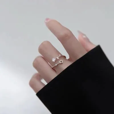 Nhẫn Bạc Nữ Dạng Mảnh Nhỏ đính đá CZ Hình Ngôi Sao 5 Cánh LILI 715467 5