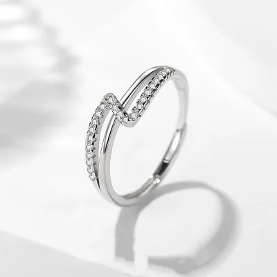 Nhẫn Bạc Nữ đính đá CZ Adelaide LILI 627731 1