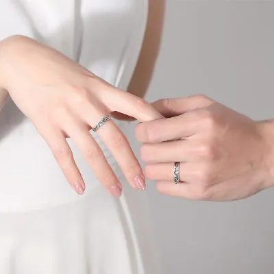 Nhẫn đôi Bạc Núi Và Biển, Mặt Trời Và Mặt Trăng Milcah LILI 181435 2