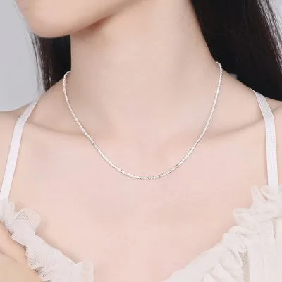 Dây Chuyền Bạc Nữ Dạng Dây Xù Clement LILI 053818 5
