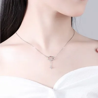 Dây Chuyền Bạc Nữ đính đá CZ Hình Mây Và Sao Clara LILI 386988 5
