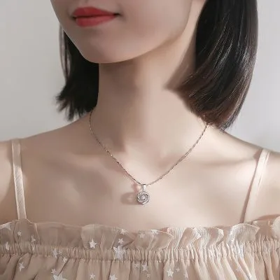 Dây Chuyền Bạc Nữ đính đá CZ Tròn Cách điệu Gladys LILI 054064 4