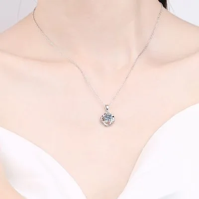 Dây Chuyền Bạc Nữ đính Kim Cương Moissanite Hình Cỏ 4 Lá LILI 053804 4