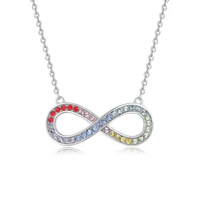 Dây Chuyền Bạc Nữ đính Pha Lê Swarovski Hình Vô Cực LILI 054128 1