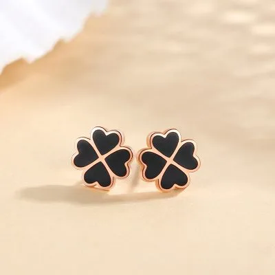 Khuyên Tai Bạc Nữ đính đá CZ Hình Cỏ 4 Lá Eirian LILI 881224 7