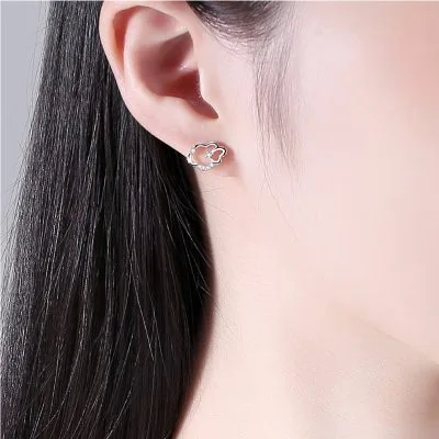 Khuyên Tai Bạc Nữ đính đá CZ Hình Mây Và Sao Bertha LILI 471351 4