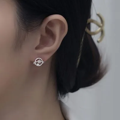 Khuyên Tai Bạc Nữ đính đá CZ Hình Tiểu Hành Tinh Jupiter LILI 321883 2
