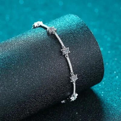 Lắc Tay Bạc Nữ đính Kim Cương Moissanite Xenia LILI 053277 2
