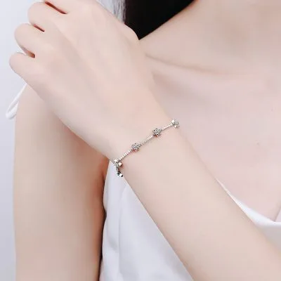Lắc Tay Bạc Nữ đính Kim Cương Moissanite Xenia LILI 053277 4