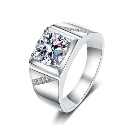 Nhẫn Bạc Nam đính Kim Cương Moissanite Daniel LILI 053590 5