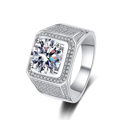 Nhẫn Bạc Nam đính Kim Cương Moissanite Matthew LILI 053611 5
