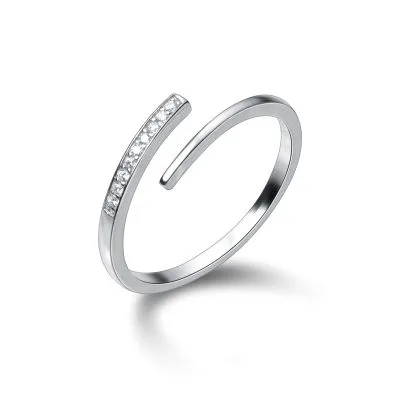 Nhẫn Bạc Nữ Dạng Hở Tròn đính đá CZ Selina LILI 053364 4