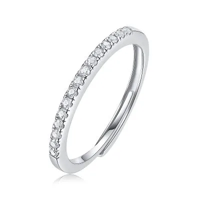 Nhẫn Bạc Nữ Dạng Mảnh đính Kim Cương Moissanite Cleopatra LILI 053396 1