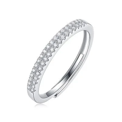 Nhẫn Bạc Nữ đính Kim Cương Moissanite Donna LILI 053404 1
