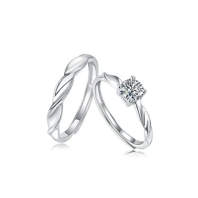 Nhẫn Cặp đôi Bạc đính Kim Cương Moissanite Caradoc LILI 053669 1