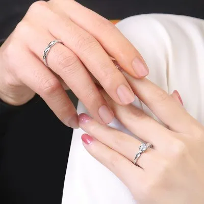 Nhẫn Cặp đôi Bạc đính Kim Cương Moissanite Caradoc LILI 053669 6