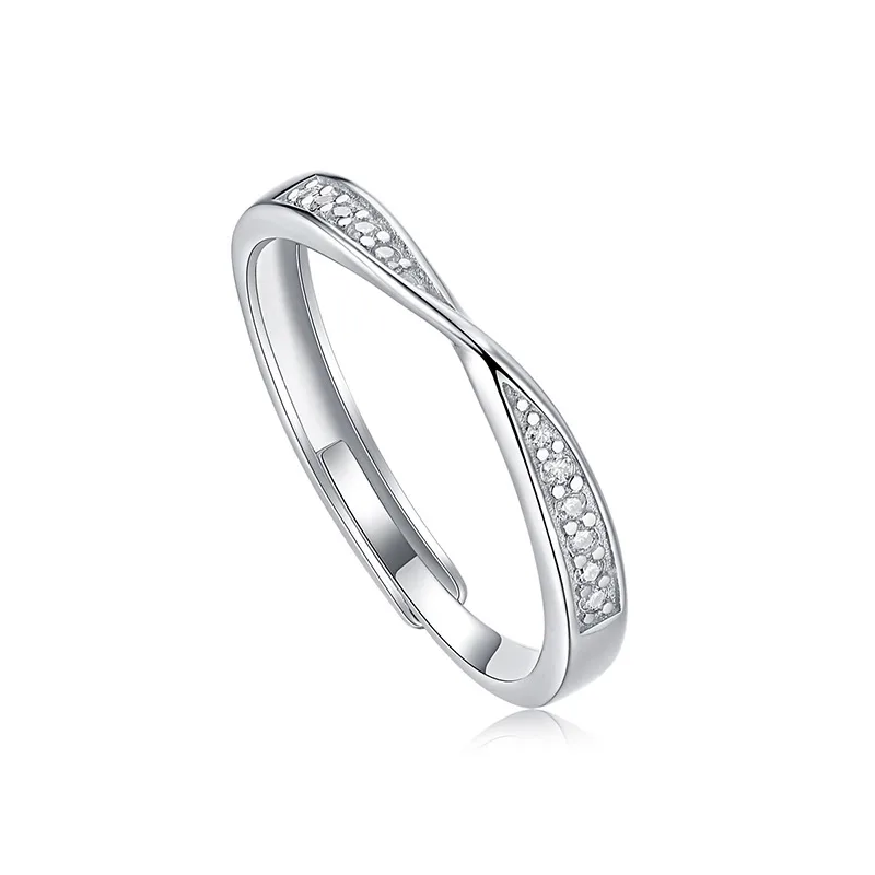 Nhẫn Cặp đôi Bạc đính Kim Cương Moissanite Tình Yêu Vô Cực LILI 053677 5