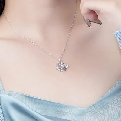 Vòng Cổ Bạc Nữ đính đá CZ Hình Ngôi Sao Băng Farah LILI 053917 2